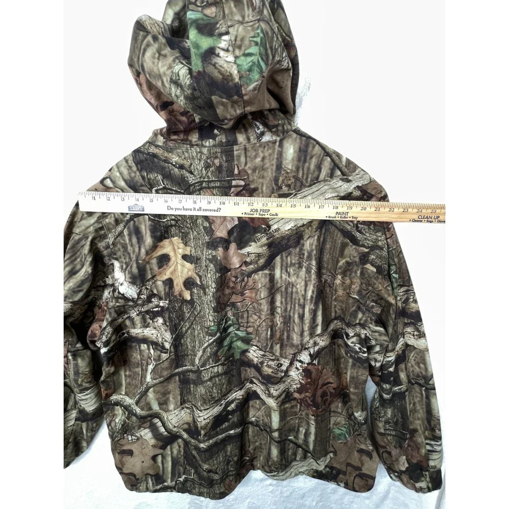 Mossy Oak Break-Up Infinity Camo Jacket Mens XL W/Hood Full Zip Hunting - Picture 14 of 15
